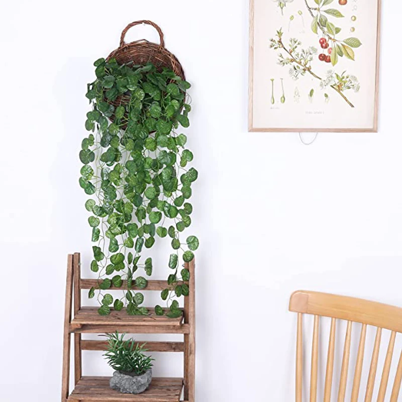 Kunstmand Rotan Hangende Planten Klimop Wijnstok Nep Bladeren Greeny Voor Huis Kamer Tuin Bruiloft Slinger Muur Buiten Decoratie