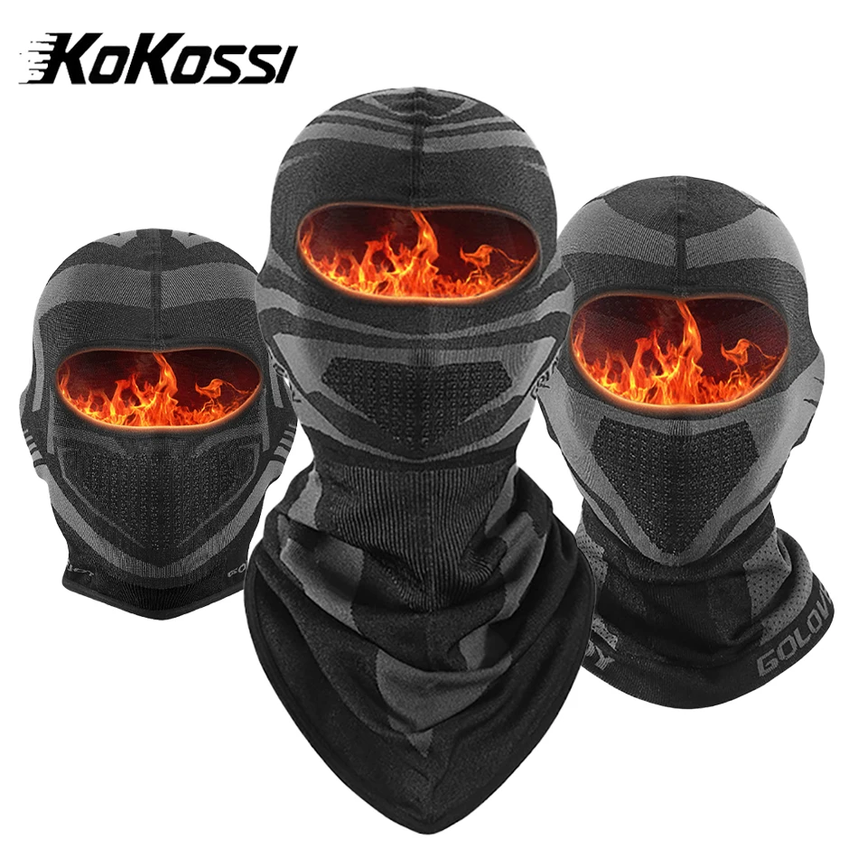 AliExpress NONE KoKossi Thermal Motorcycle Winter Warm Riding Face Mask Windproof Head Cover Balaclava Ski Bicycle Cycling Coldproof Headwear