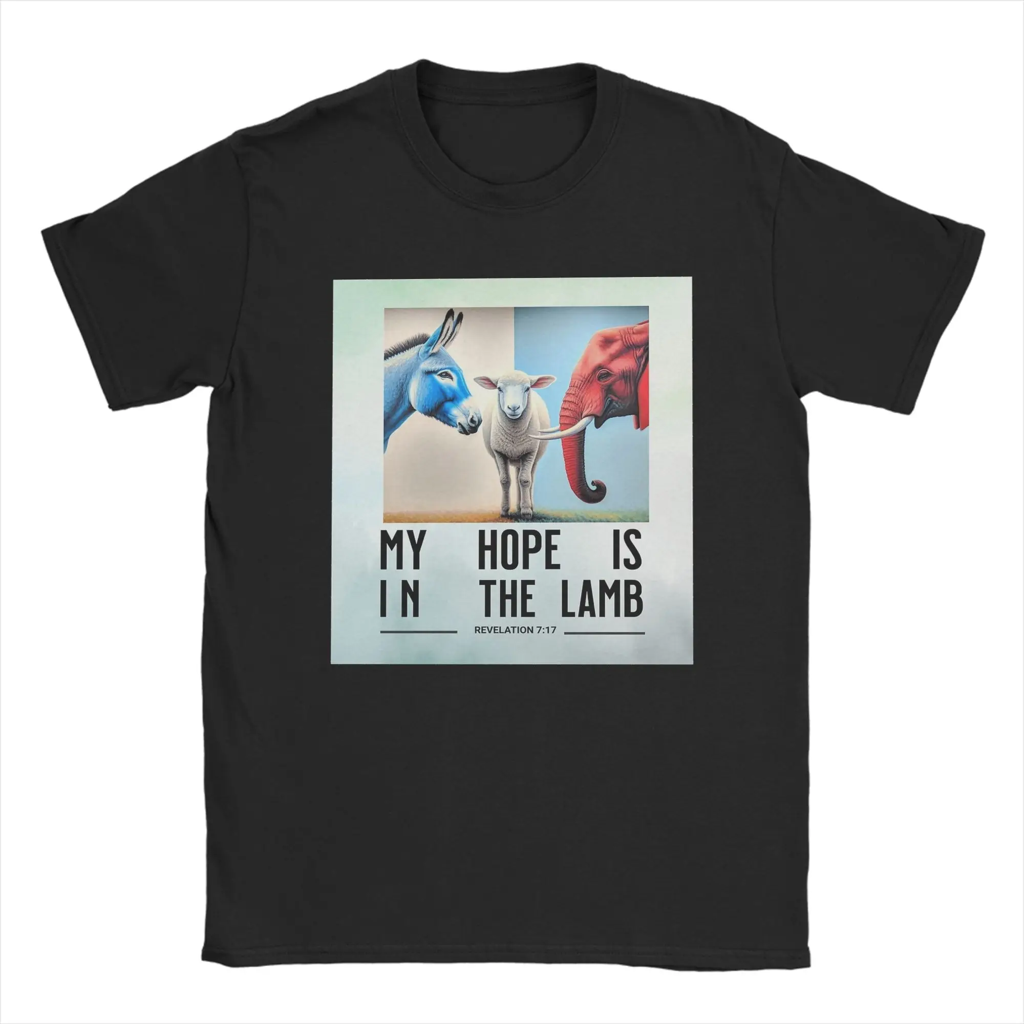 T-shirts en coton pour hommes avec inscription « My Hope in the Lamb », T-shirts décontractés à col rond, hauts à manches courtes, cadeau