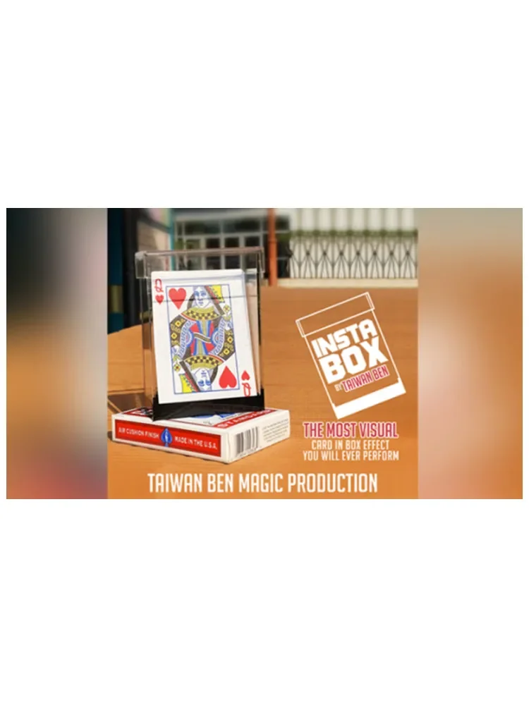 Insta Box By Taiwan Ben Magic Tricks Card in Box Chosen Card Appear in Box Poke Magia Props Close up Street Illusion Gimmicks