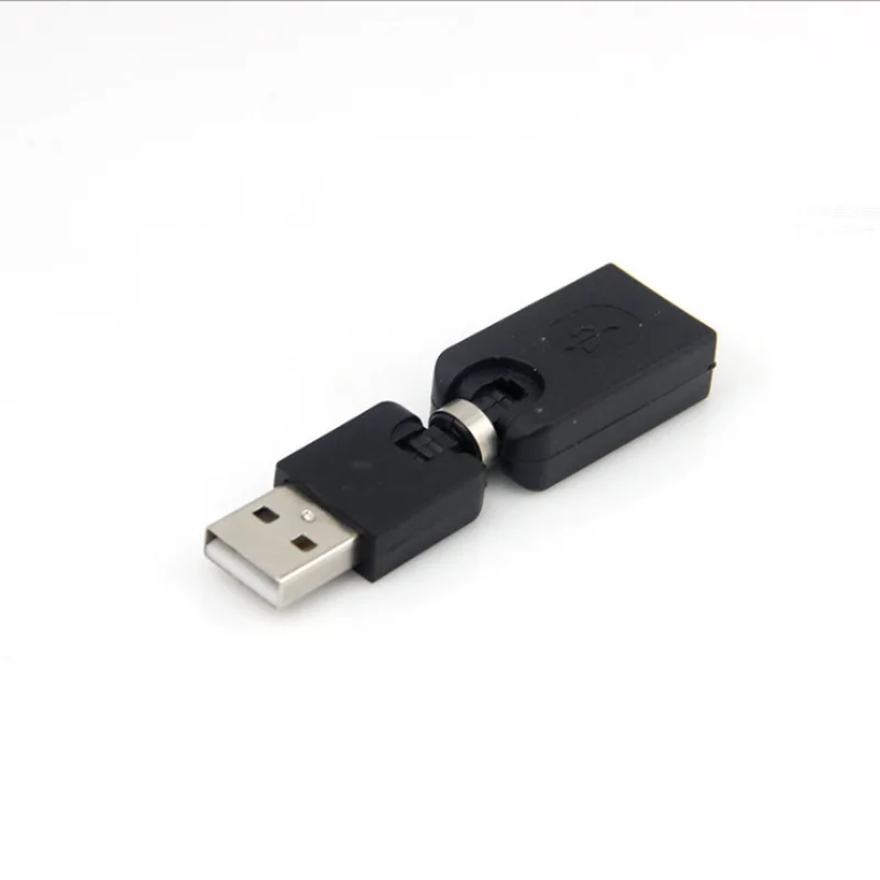 Torsion Angle USB Adapter Converter, macho para fêmea Bending Interface, 360 graus de rotação livre, flexível