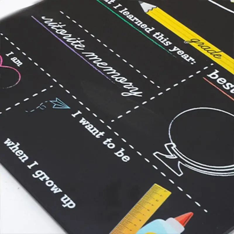 Ecological Friendly Wooden Wooden Chalkboard Portable Blackboard Critted Board for Study جدول منظمي K1KF