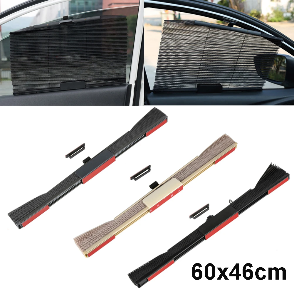 

High Quality New Folding Sunshade Car Side 1Pcs 46*1.5*60cm ABS+Nylon Auto Protection Retractable SunShield UV