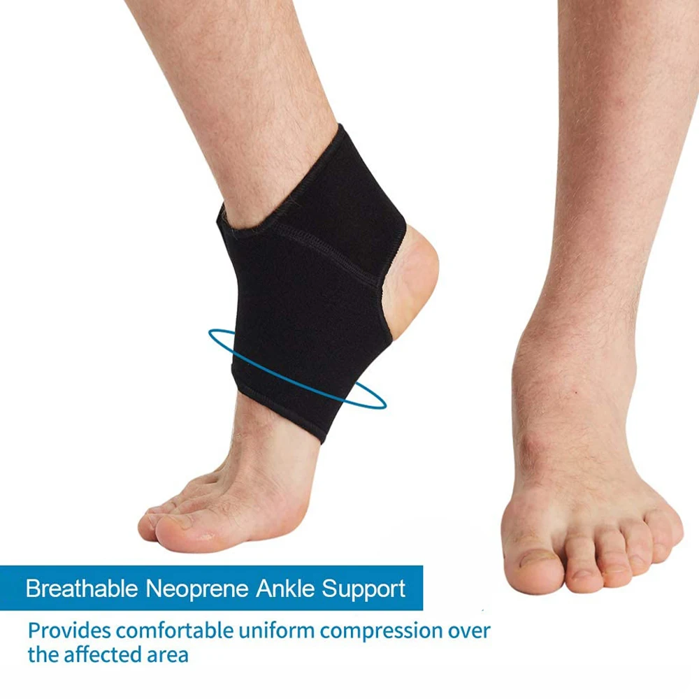 1Pcs Ankle Support for Men and Women, Neoprene Breathable Adjustable Ankle Brace Sprain for Running,Basketball Prevent Re-Injury