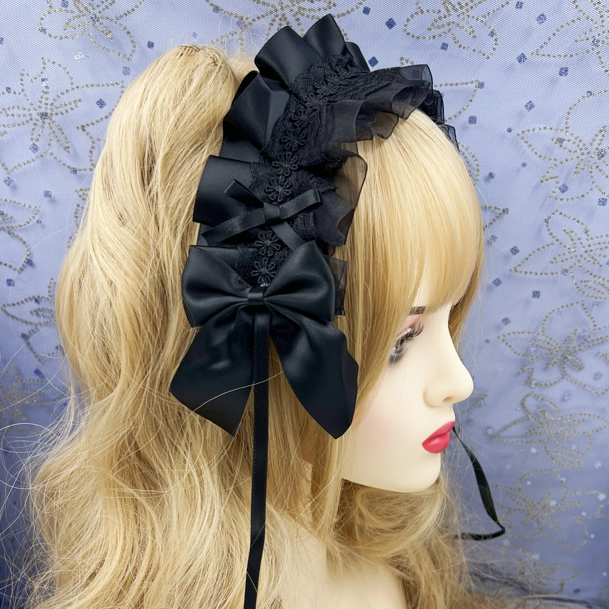 2024 schöne süße Haar Hoop Anime Maid Cosplay Stirnband Lolita Spitze Blume Kopfbedeckung Haar-Accessoire handgemachte Droppshing