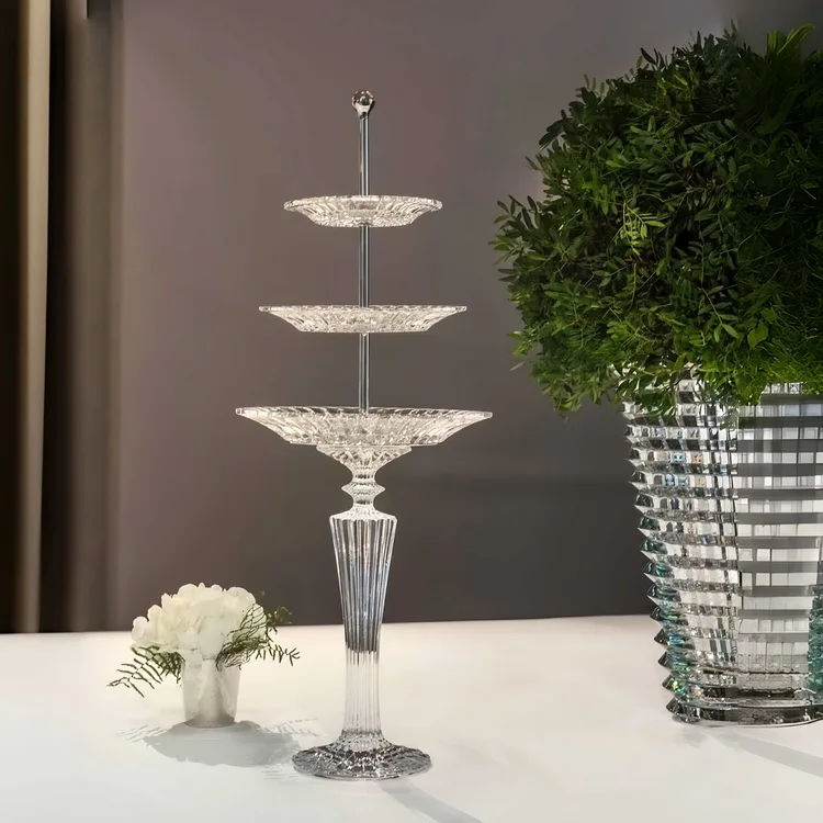 

Хрустальная тарелка в европейском стиле, подставка для кондитерских изделий, поднос, элегантный набор посуды из сухофруктов для домашнего декора