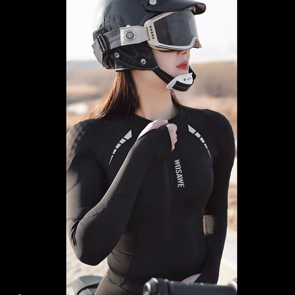 Female Breathable Mesh Motorbike Jacket WOSAWE CE Protective Body Armor Tight Fit Summer Biker Riding Protective Clothing Items