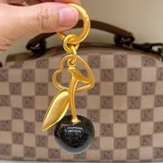 Glitter Epoxy Cherry Keychain Shiny Fruit Key Ring Cute Bag Charm Teen Girls Backpack Ornament Birthday Surprise Gift