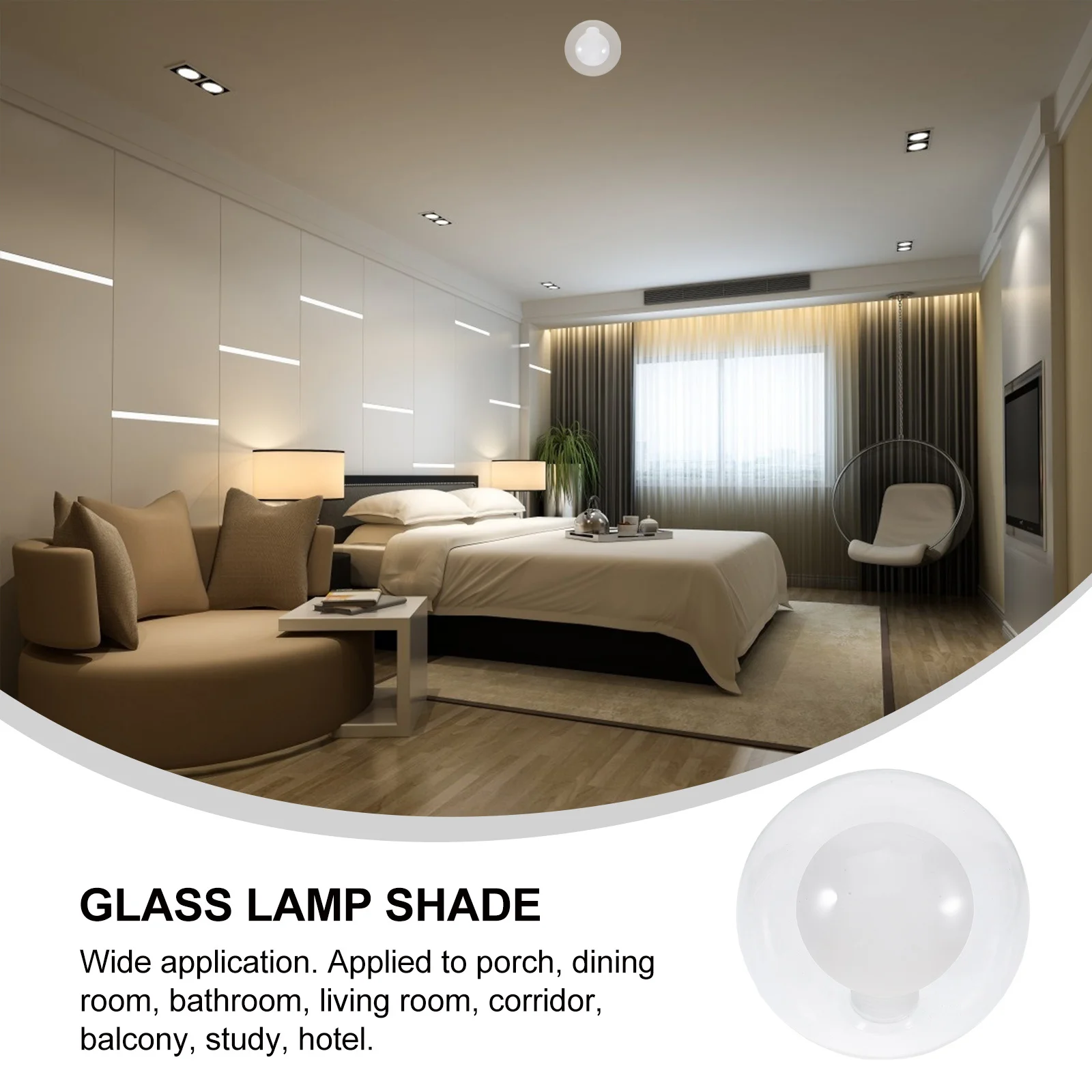 

Glass Ceiling Globe Lamp Shade Replacement Decorative Lampshade for Pendant Light Fixture Cover Glass Lamp Shade