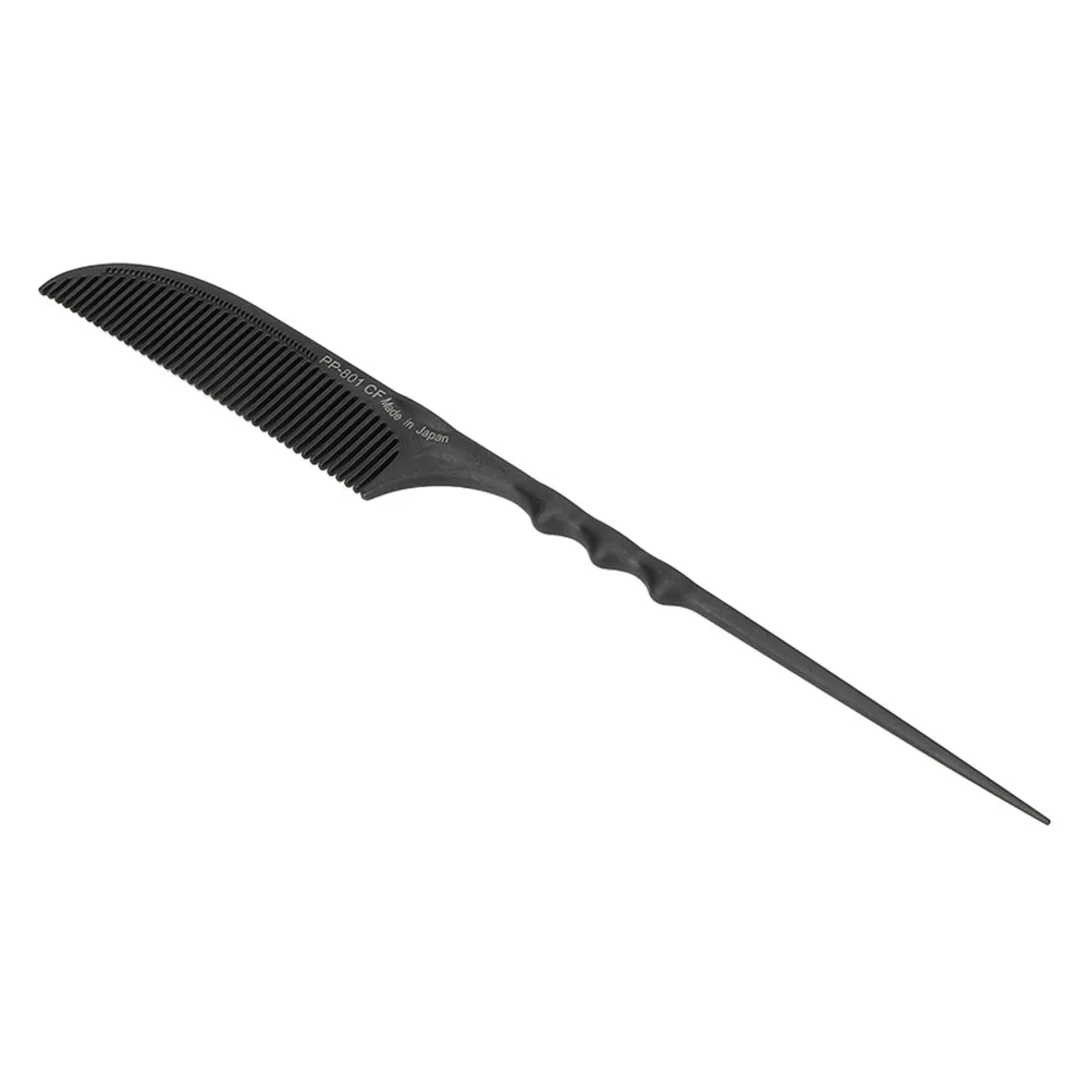 For Barber Styling Professional Tail Comb Fine Tooth Black Color Hairdressing Comb Carbon Fiber Portable Styling Comb Salon Use