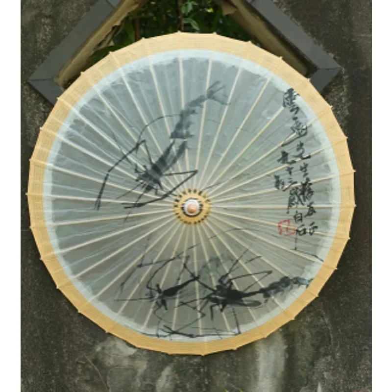 Traditional Folk Art Paper Umbrella, Handcrafted Chinese Style Ornament, Unique Cultural Art Decorative Gift