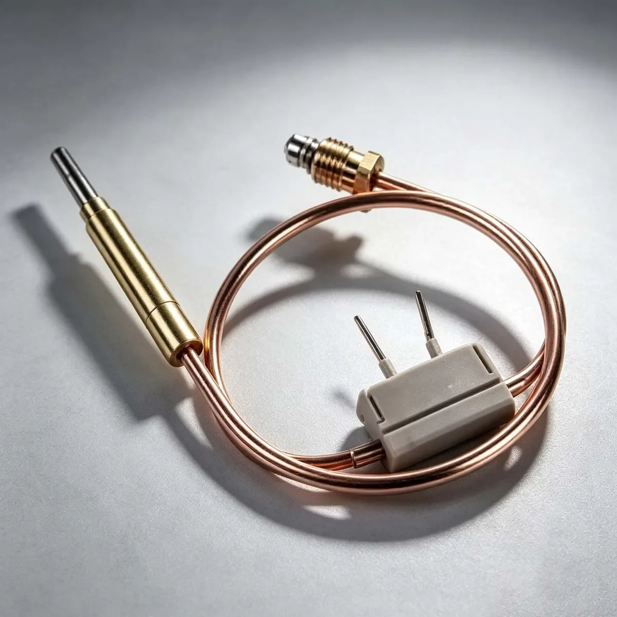 Repuestos: Sensor Termopar de Cobre para Calentador de Gas, Horno y Caldera, Terminal de Doble Conexión Universal, Repuesto para