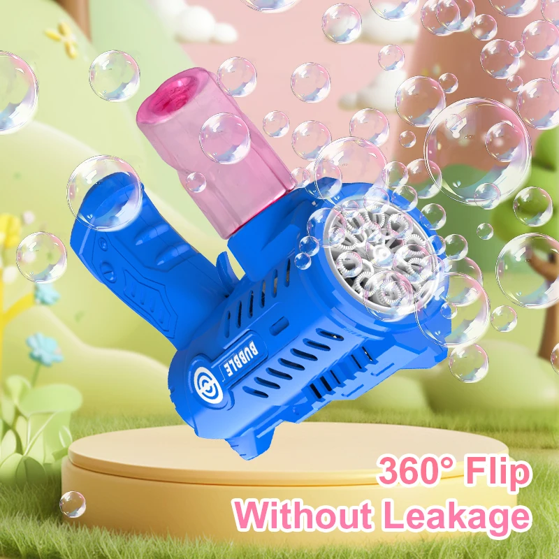 Space handheld bubble gun, children's outdoor bubble toy activity holiday gift party without battery bubble water