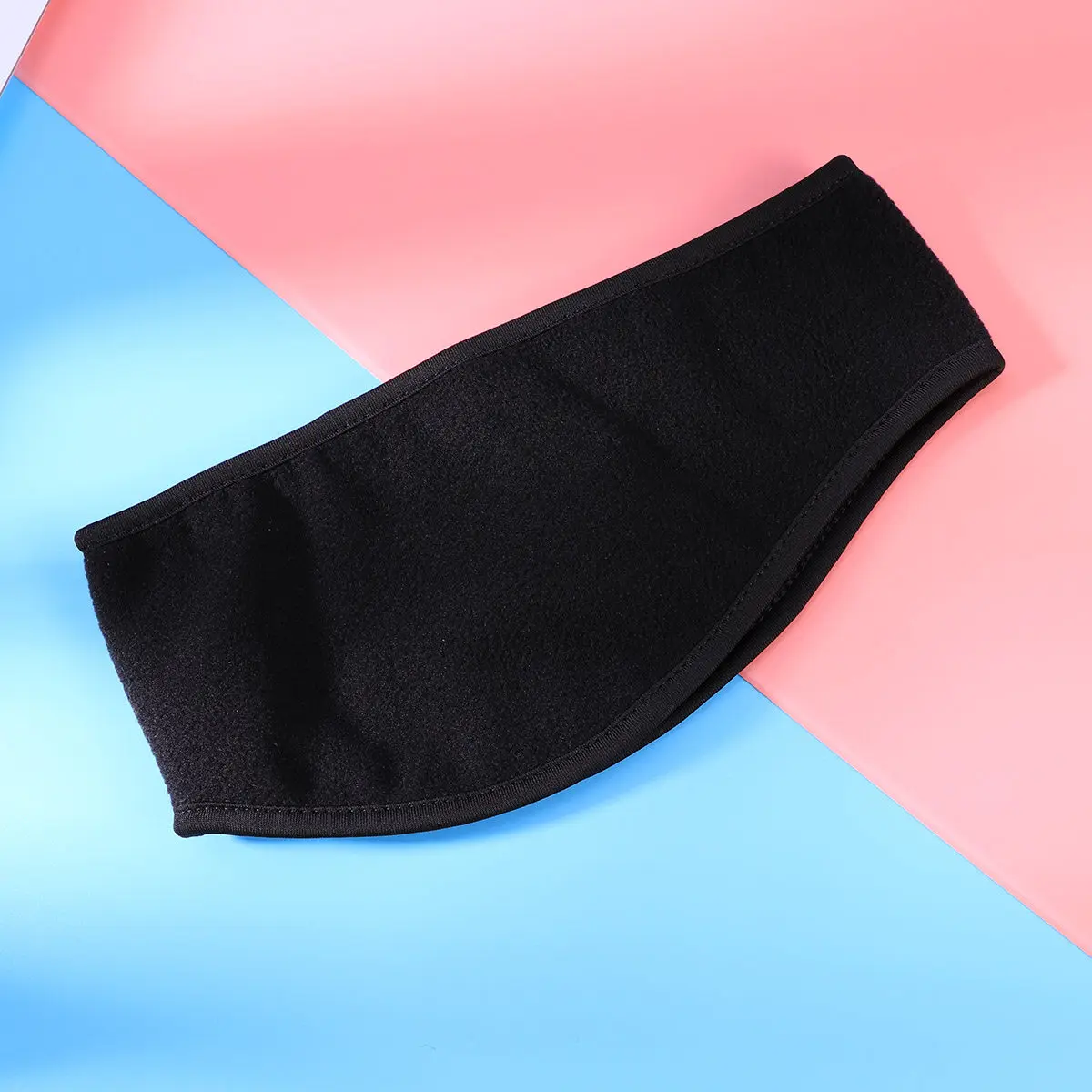 Black Unisex Ear Warmer Headband Fleece Thermal Winter Hair Band Accessories Stretch Spandex Soft Breathable Outdoor Use