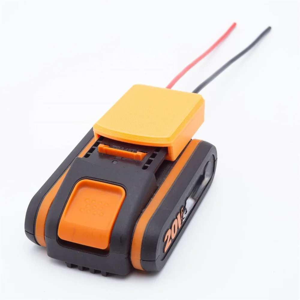 Imagem -02 - Adaptador de Roda Elétrica 14 Awg para Worx 20v 4pin li na Conversão de Bateria para Conector Faça Você Mesmo Conversor de Fonte de Alimentação de Saída