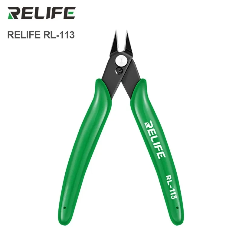 RELIFE RL-113 Multi Functional Wire Diagonal Pliers For Mobile Phone Repair High Hardness Electronic Cable Cutting Hand Tools