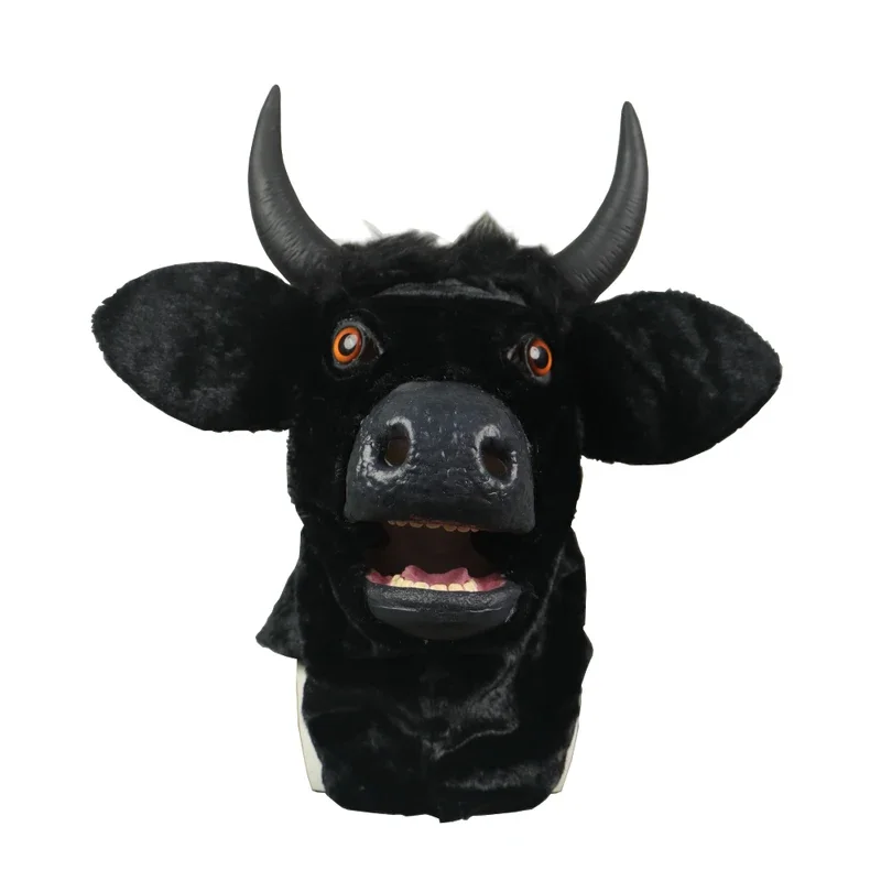 

Cosplay Animal Cow Open Mouth Movable Face Latex Bull Halloween Mask Masquerade Party Adult Prop