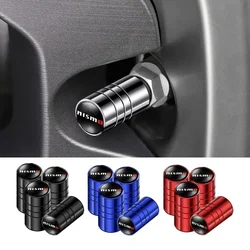 4pcs Metal Car Badges Wheel Tire Valve Caps Auto Accessories For Nissan Nismo Note Armada Pulsar Pathfinder X-Trail Qashqai