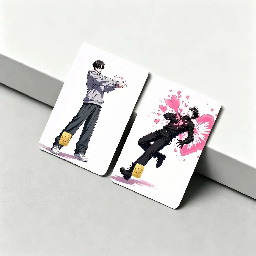 The H-Hunters gonna lay low Manhwa  1Set 4Pcs Card Skin Stickers, Waterproof Decorative Film for Credit Debit Bank Bus IC Cards