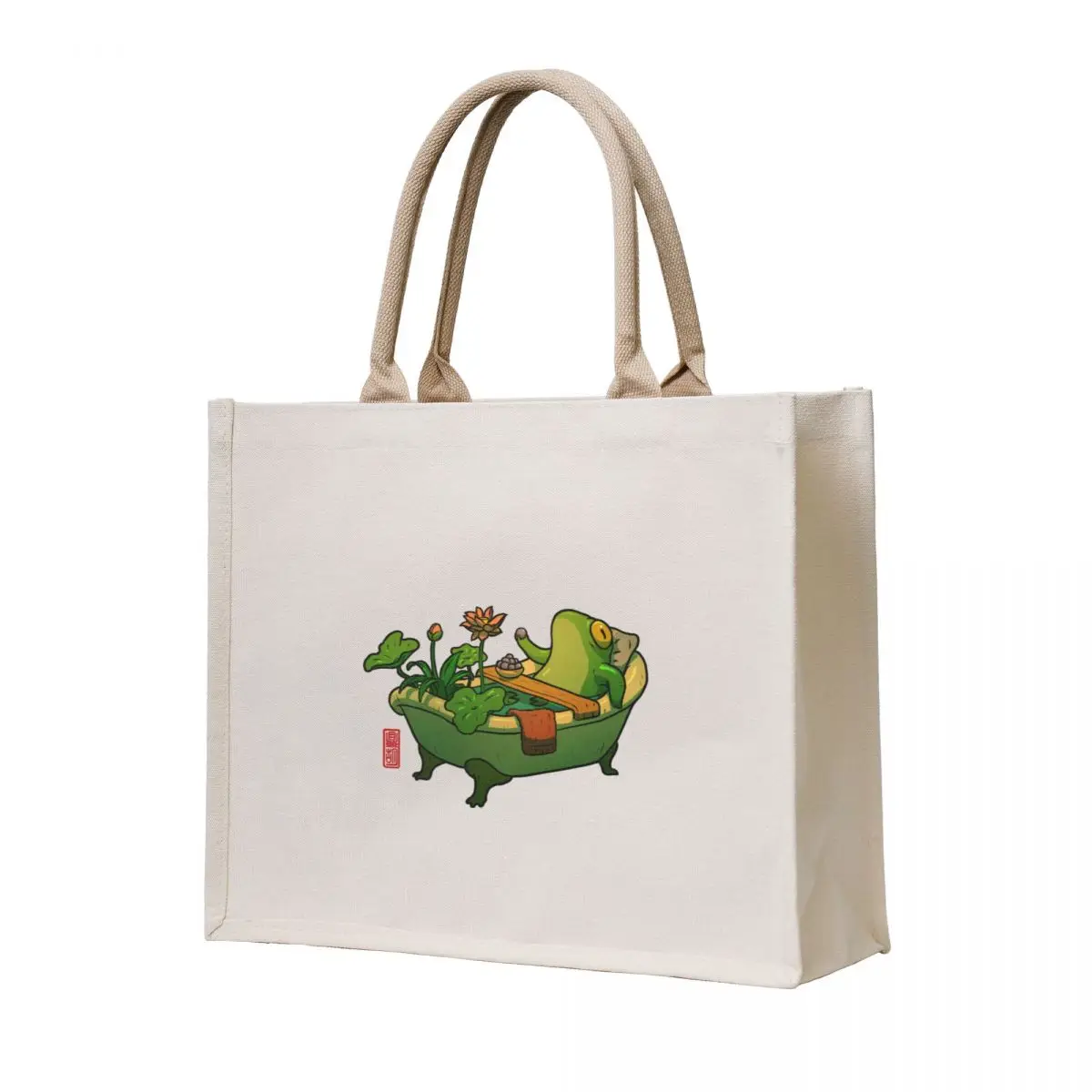 

bathtime frog Tote Bag shopping cart bags custom bags cute tote bag