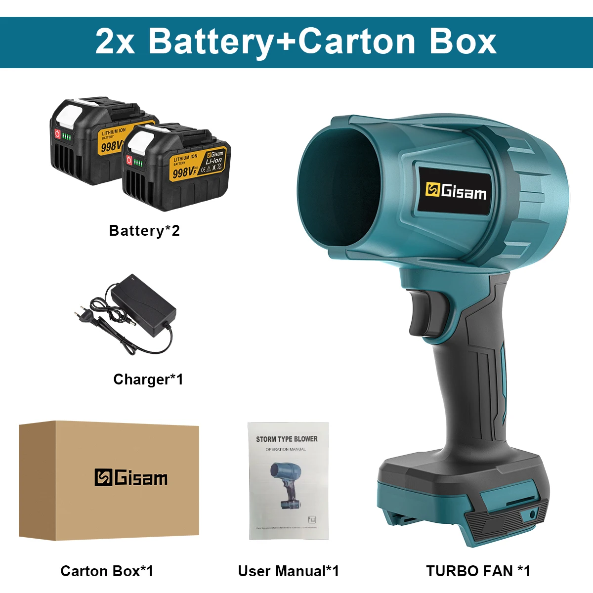 Góm 200 M/S Borstelloze Turbo Jet Fan 1500 W Draadloze Elektrische Luchtblazer Gewelddadige Handheld Power Tool voor Makita 18 V Batterij Pin
