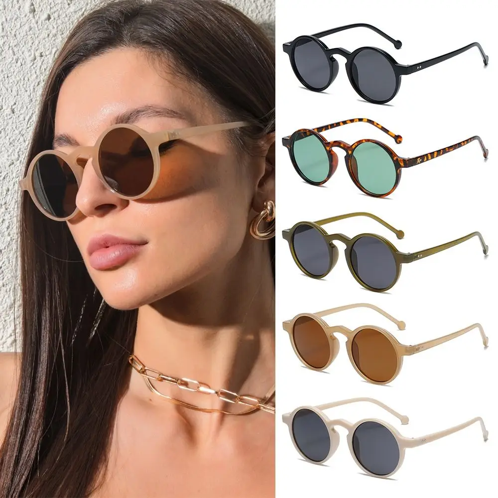 UV400 Protection Black Sunglasses for Women Round Sun Glasses Retro Shades Unisex