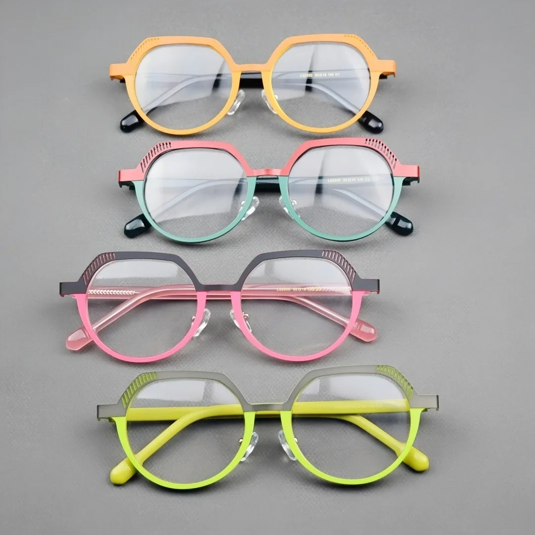 Ацетатная оправа для очков Aolly, женские новые брендовые дизайнерские винтажные круглые очки в стиле ретро, мужские очки, японские очки