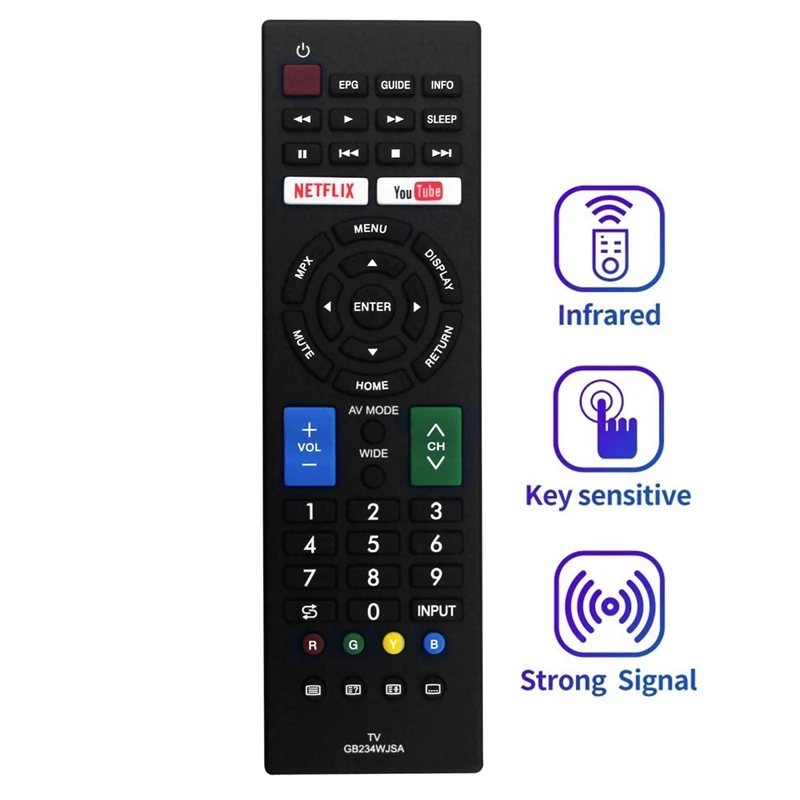 Replace Remote Control Remote Control GB234WJSA For Sharp Smart TV LC-32M3H LC-40M3H W Netflix