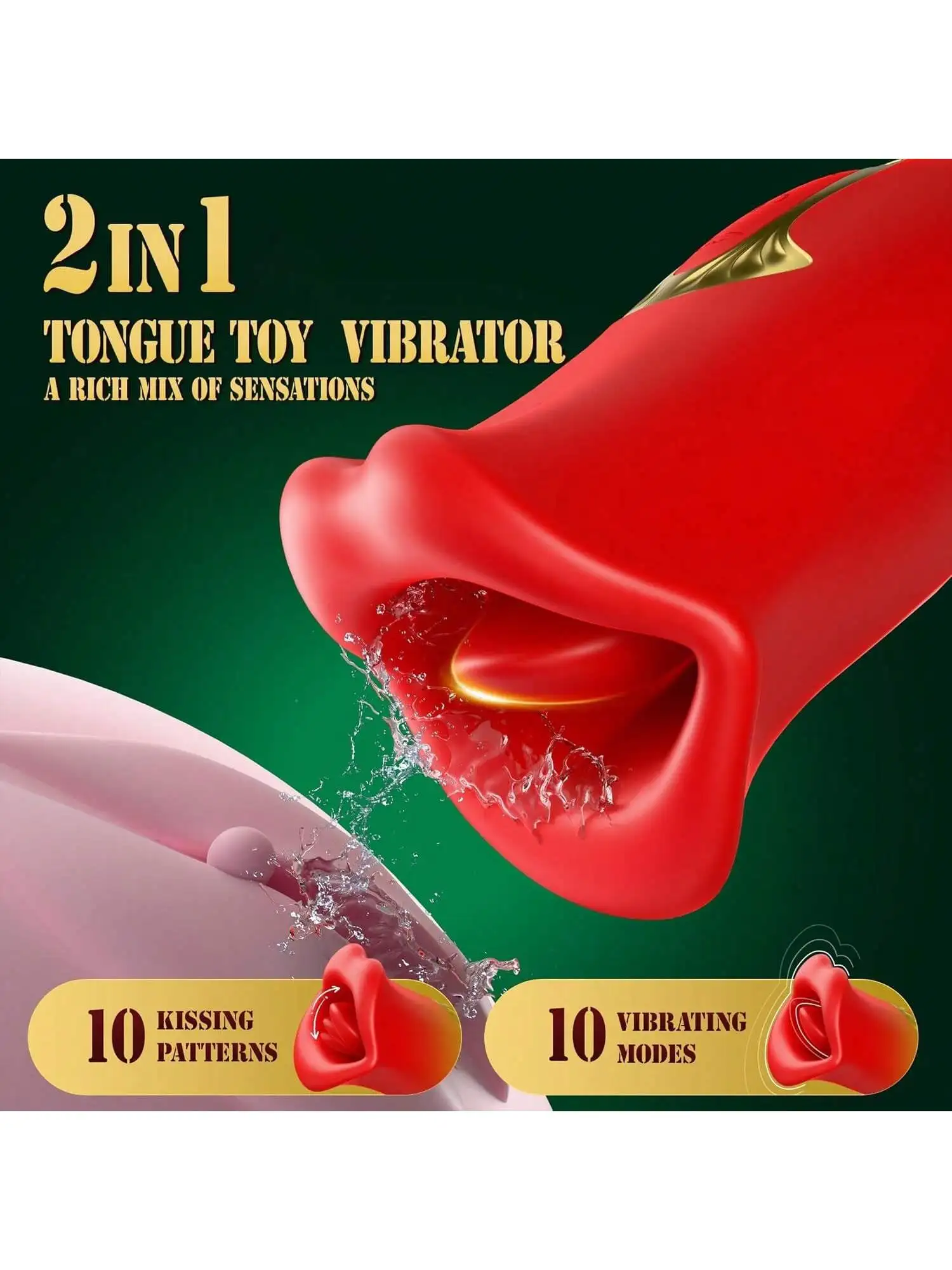 اللسان لعق مص دسار هزاز الجنس لعب للنساء الإناث الاستمناء G بقعة هزاز الحلمة البظر الاهتزازات محفز #5