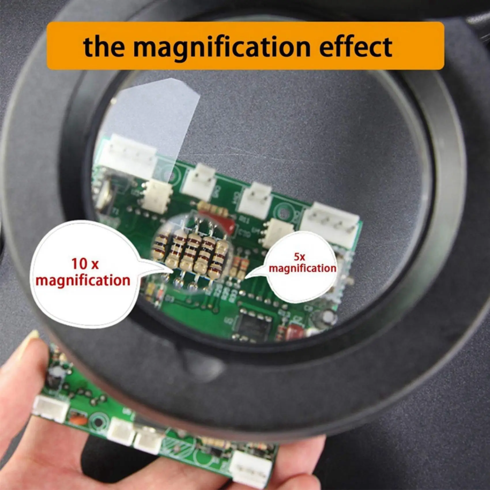 2X LED مصباح مكبر 5X 10X المكبر مع ضوء الجدول ومصباح مكتبي الطابق حامل المكبر الزجاج للقراءة \ الولايات المتحدة التوصيل