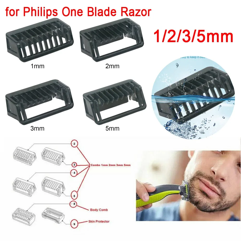 1/2/3/5mm Attachment Comb Trimmer Clipper For Philips OneBlade Shaver Comb Caliper Cutter Head QP210/50 220 2523 2520 2527