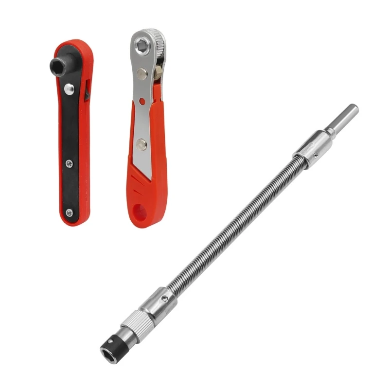 

Quick Ratchet Wrench/Mini 36-teeth Ratchet Screwdriver with Built-in Magnet /Flexible Shaft Repair for Small Space