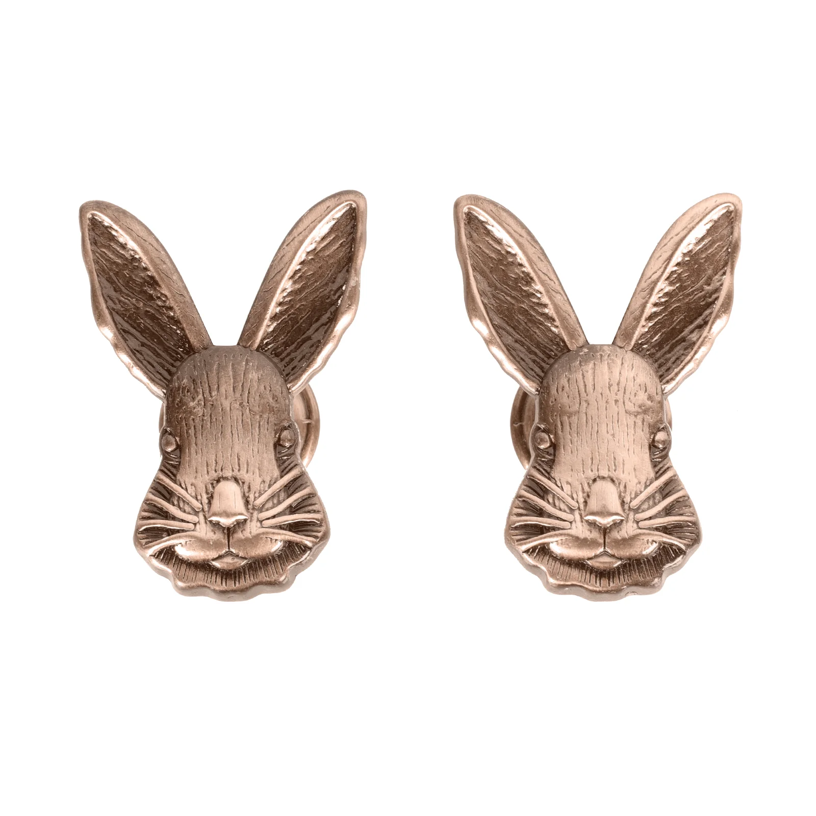 

2 Pcs Drawer Handle Sliding Door Wardrobe Furniture Accessory Rabbit Shaped Pull Zinc Alloy Cabinet Home Decoration