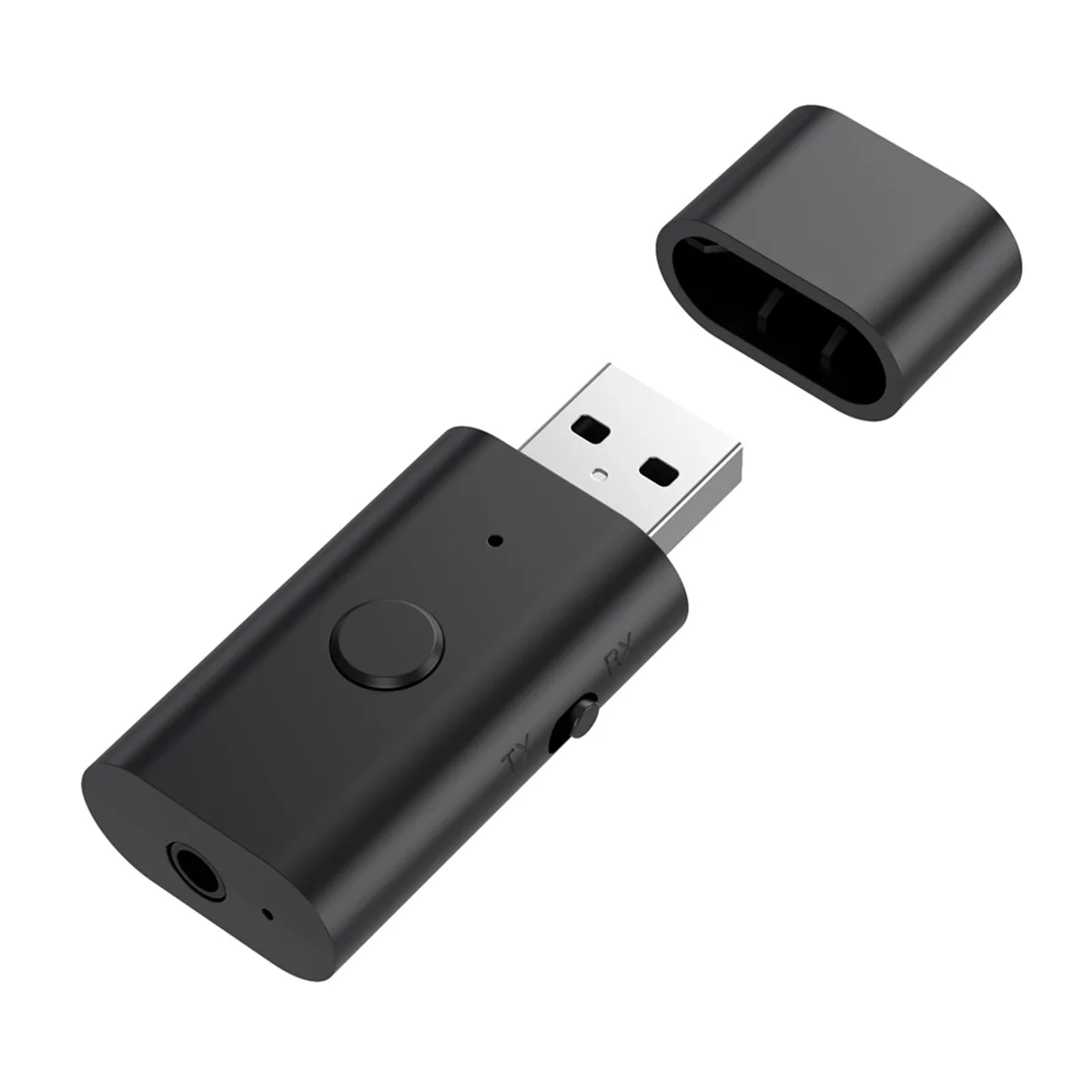 Bluetooth 5.3 Sender-Empfänger, 3,5-mm-Aux-Wireless-USB-Adapter, integriertes Mikrofon, Musik-Streaming, Freisprechanrufe