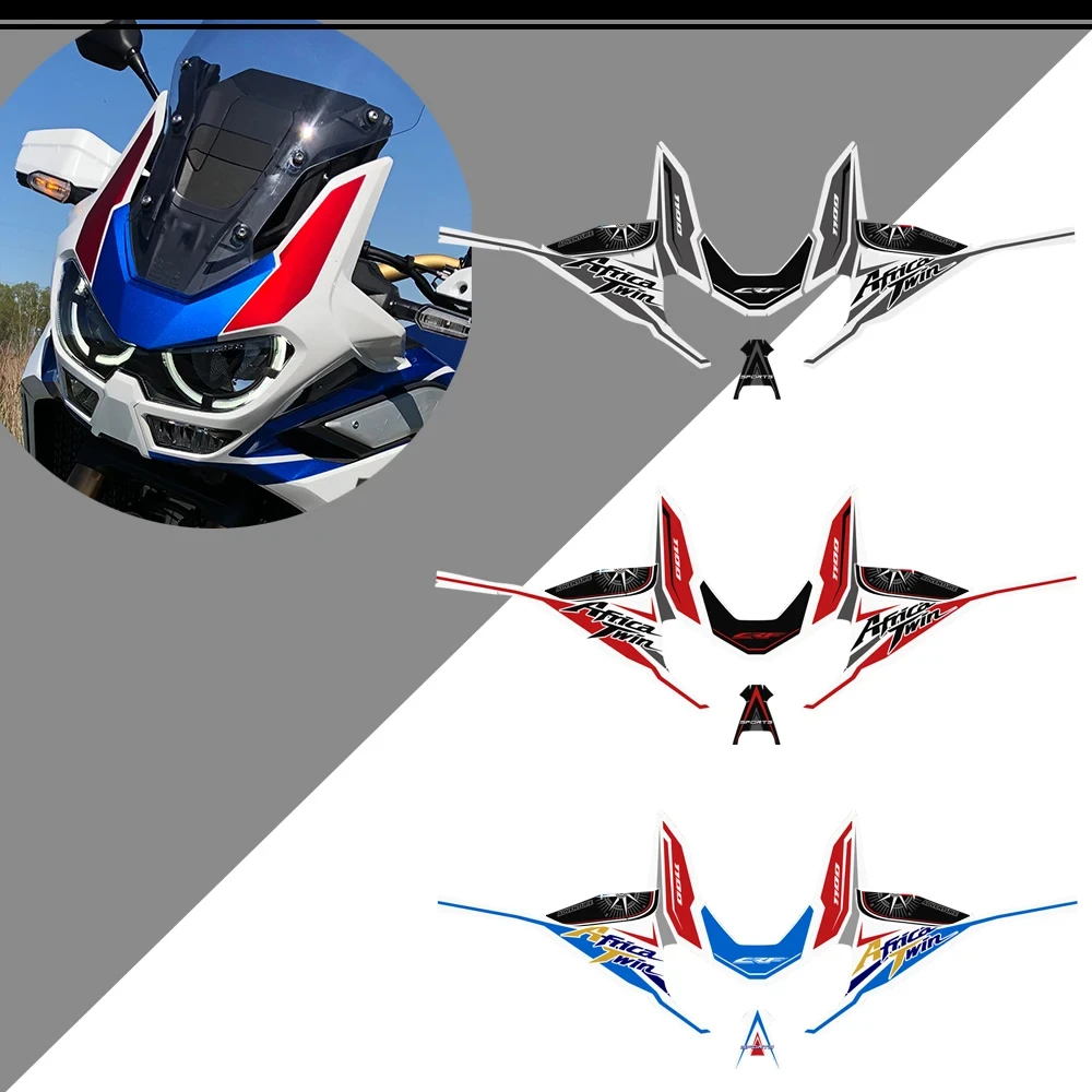 CRF1100 CRF 1100 L L1 L For Honda Africa Twin Adventure ADV Visor Set Stickers Decal Kit 2019 2020 2021 Protector Side Tank Pad