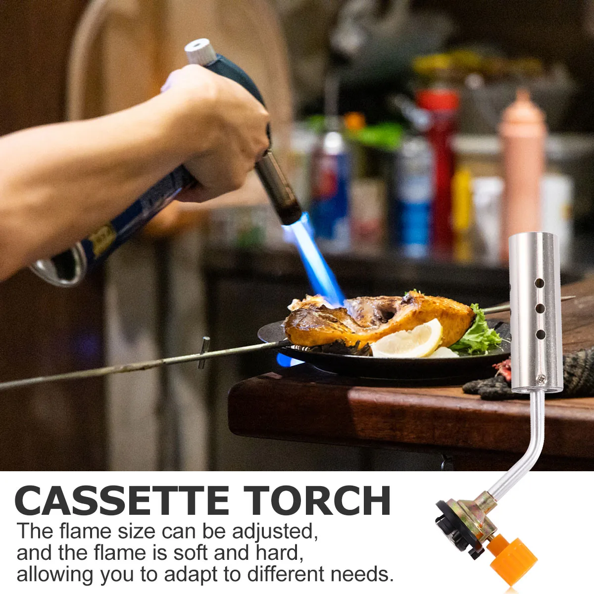 

Welding Gas Torch Butane Burner Soldering Heat Tool Camping BBQ Brazing Compact 360 Degree Adjustable Flame Wind Resistance Safe