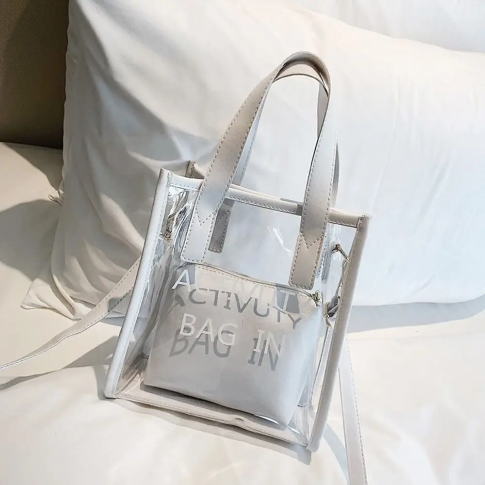 

PVC Jelly Bag Women Transparent Handbags Summer Beach Clear Shoulder Bags Fashion Crossbody Bags