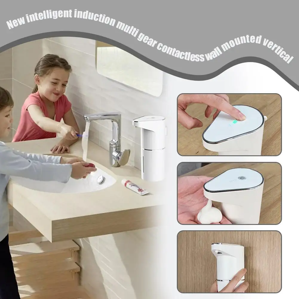 

Интеллектуальный датчик, многоскоростной, бесконтактный, настенный, вертикальный, дезинфицирующее средство для рук, пузырьковая машина, перезаряжаемый дозатор мыла