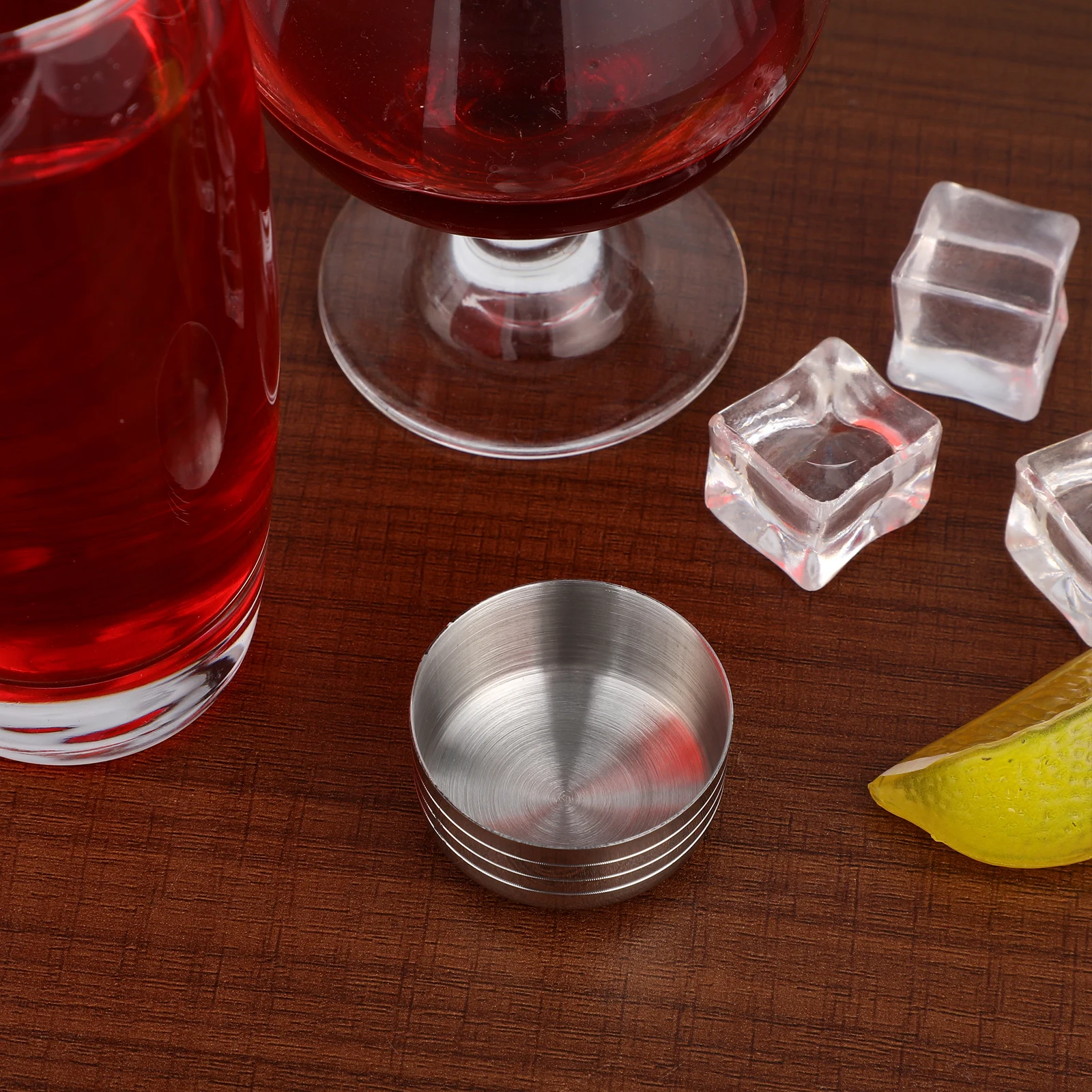 

Stainless Steel Cocktail Shaker Lid Splash-Proof Reusable Cover for Milk Tea Shop Bar Supplies Shaker Lid