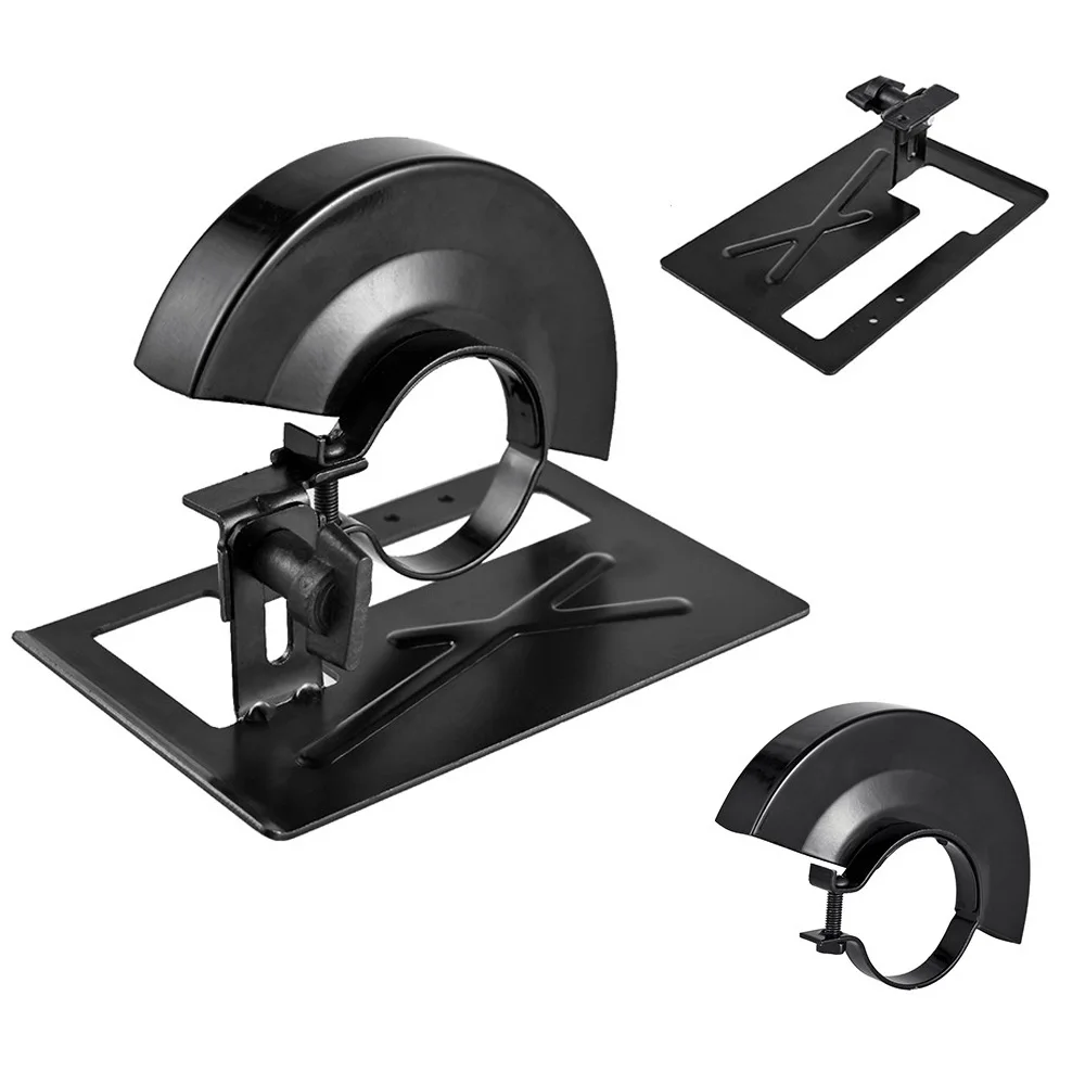 Soporte de amoladora angular de Metal ajustable, juego de cubierta protectora, Base de equilibrio, cubierta protectora para herramientas de carpintería DIY