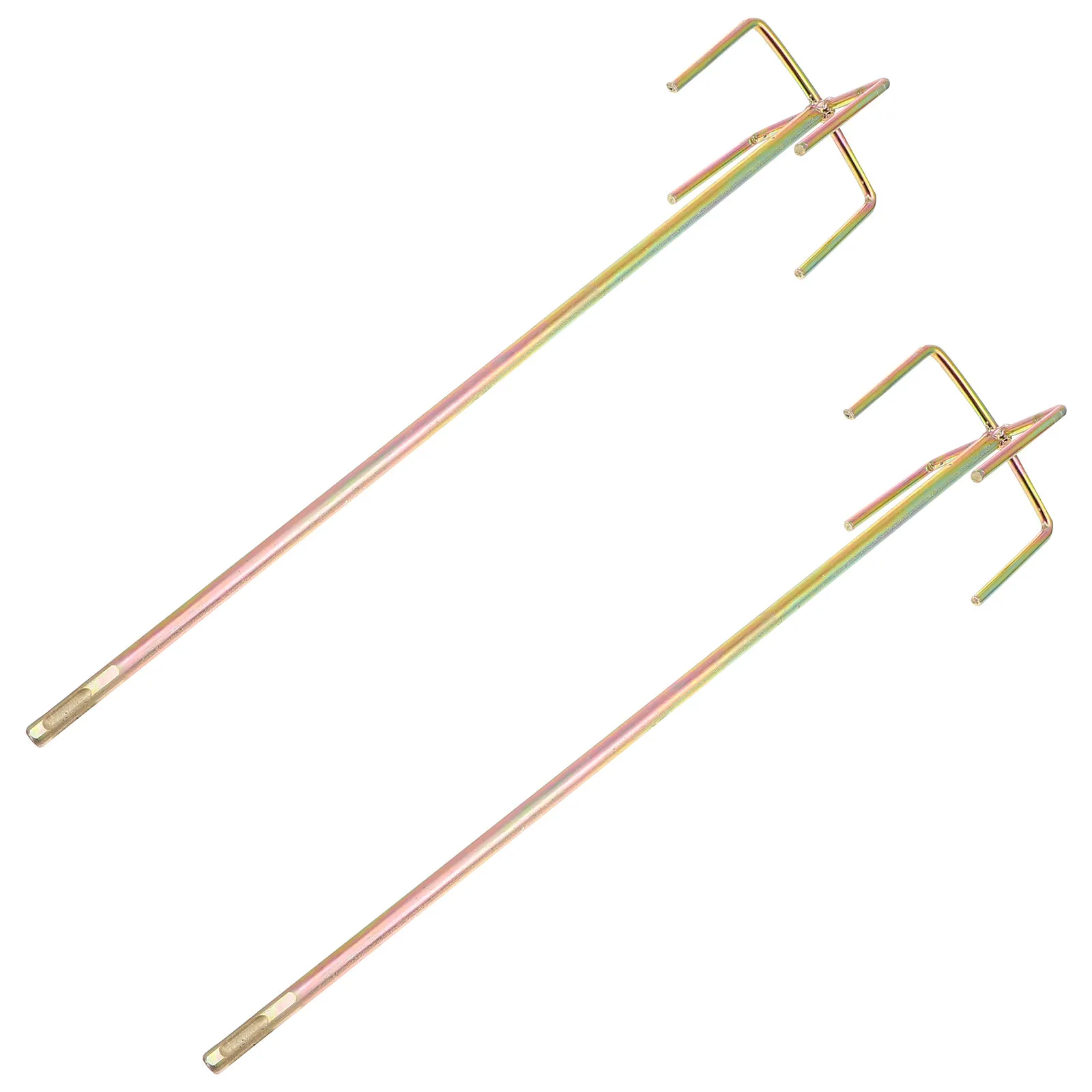 2Pcs Cement Mixing Rods Durable High Hardness Rust Resistant Electric Drill Stirring Accessories for Paint Putty Coating