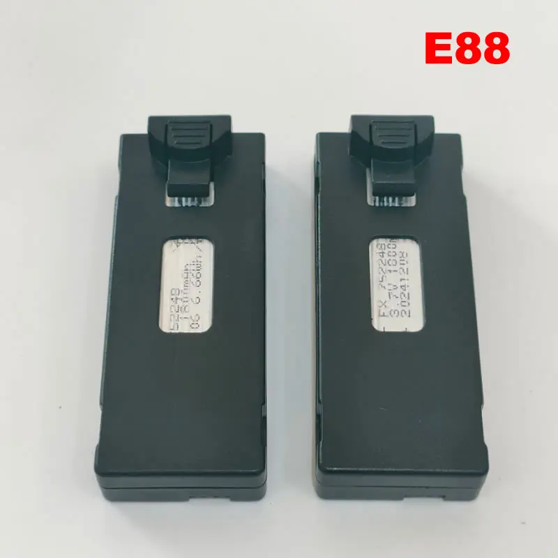 2 шт. 3,7 В 1800 мАч аккумулятор для E88 HD 4K камера складной профессиональный широкоугольный радиоуправляемый дрон квадрокоптер вертолет самолет 2 шт. 3,7 В 1800 мАч аккумулятор для E88 HD 4K камера складной профессиональный широкоугольный радиоуправляемый дрон квадрокоптер вертолет самолет
