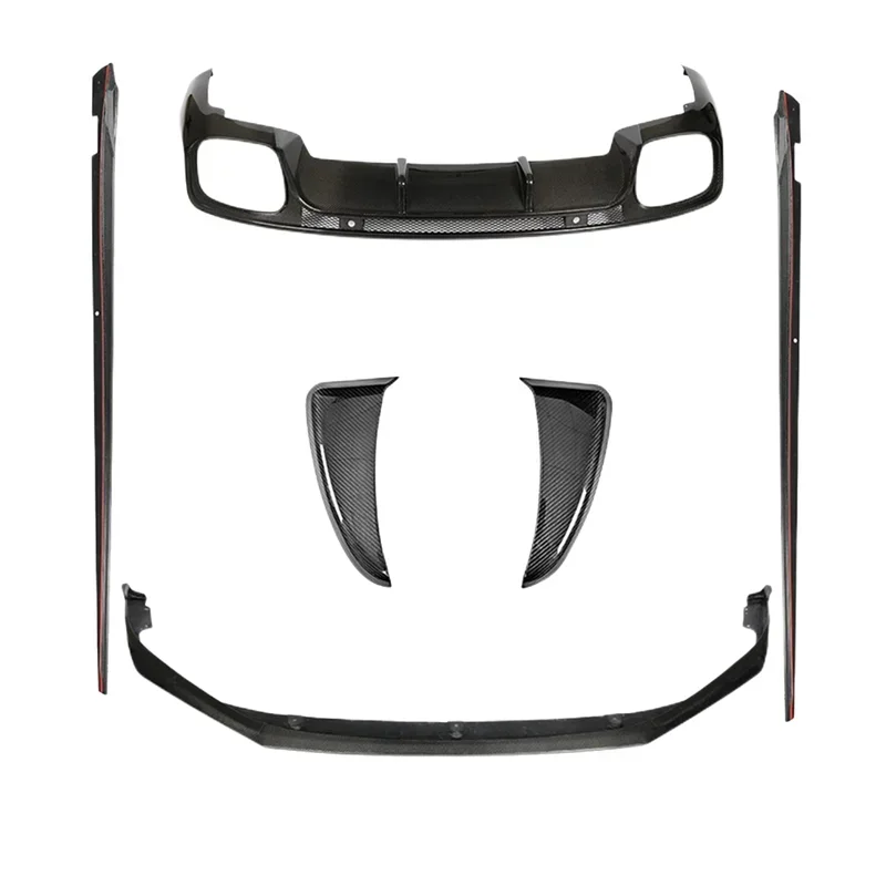 Panamera971 carbon body set bumper front lip diffuser side skirt spoiler for Porsche panamera 971