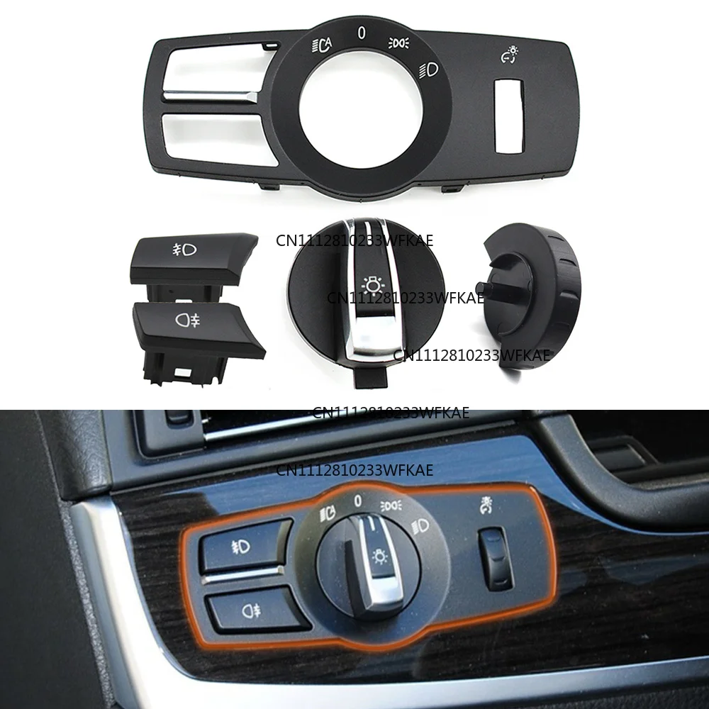Headlight switch button control panel for BMW 5/6/7 X3/4, F02/10/18/07/06/25/26 61319192744