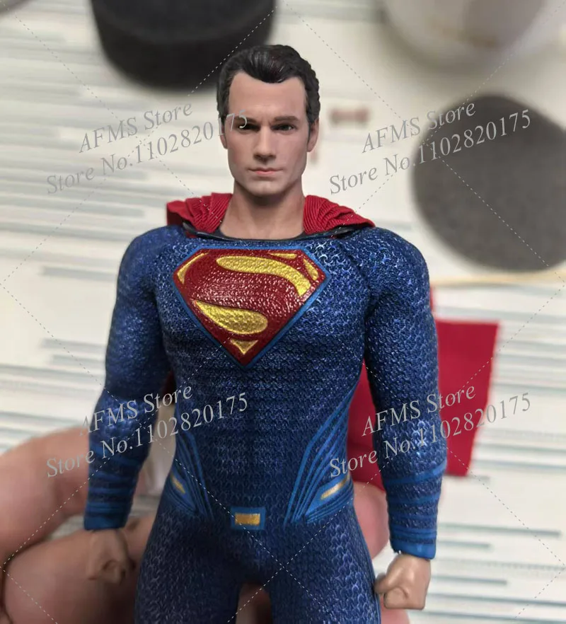 1/12 남자 군인 헨리 카빌 헤드 스컬 프트 슈퍼 히어로 모바일 아이 헤드 조각 맞는 6 인치 Manipple Studio/Mezco 액션 피규어 바디