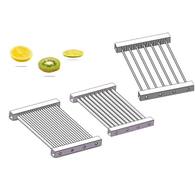 เครื่องตัดผักมัลติฟังก์ชั่นเชิงพาณิชย์ 5 มม./10 มม./15 มม. เครื่องตัดผักและผลไม้สแตนเลสด้วยตนเอง