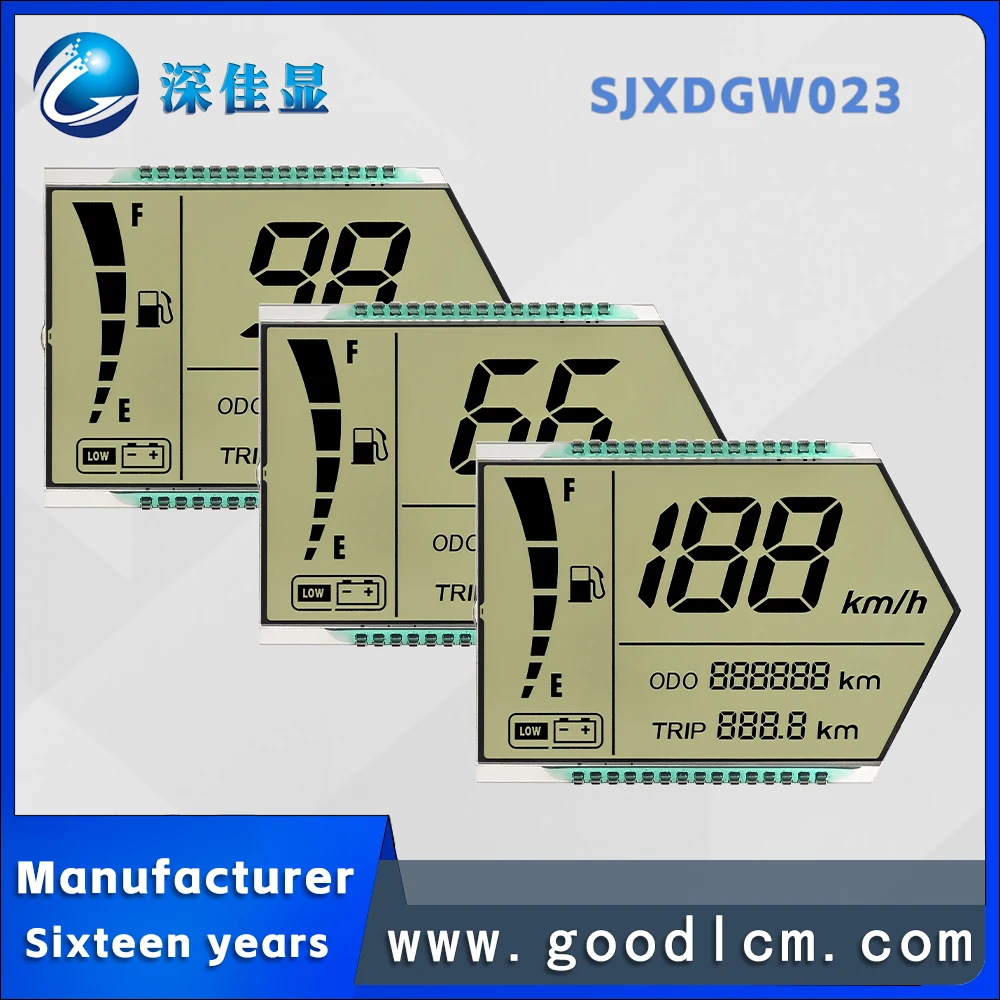 High quality customization Anti glare HTN segment code type instrument screen SJXDGW023 pen segment low-power LCD display screen