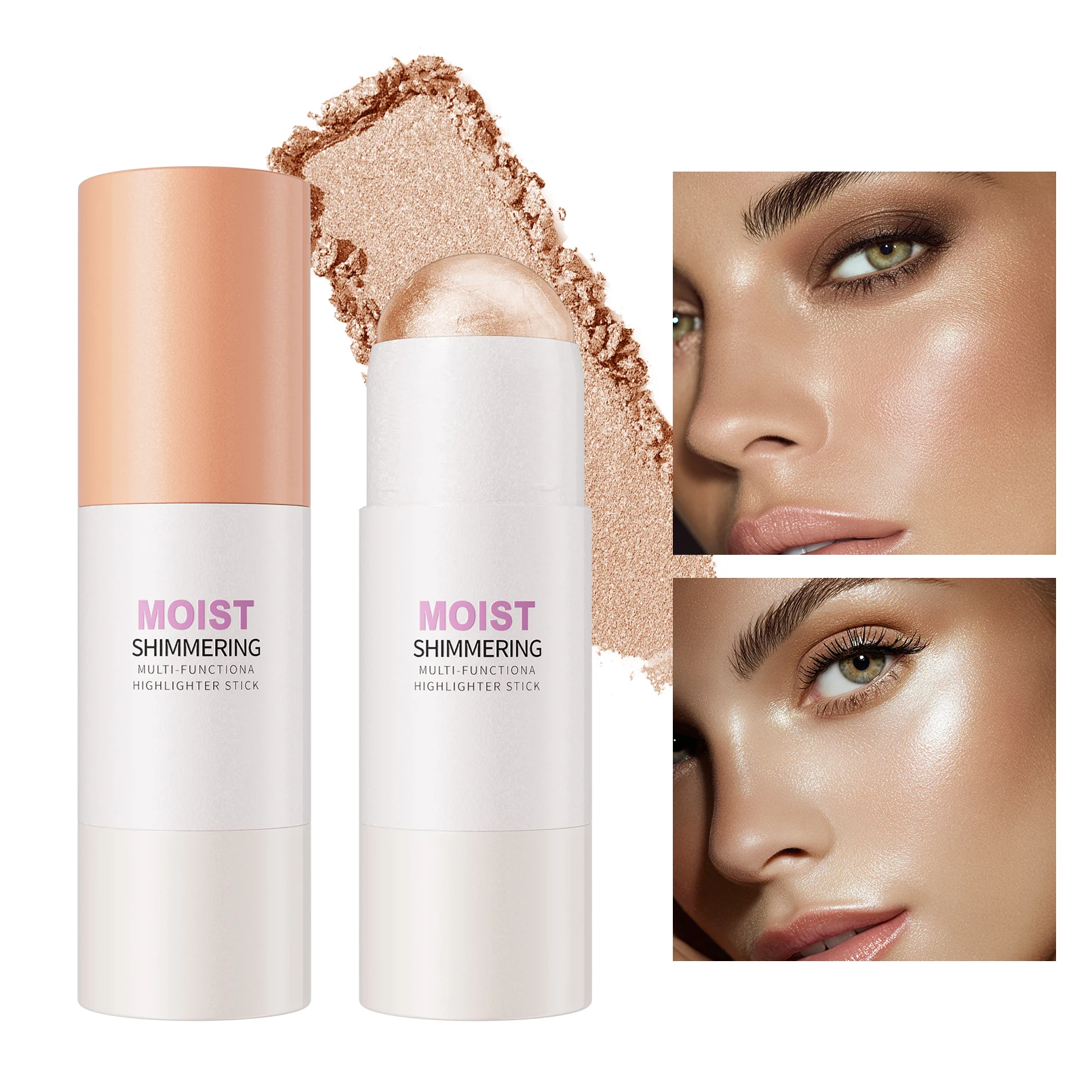 قلم إبراز طبيعي للوجه، قطعة واحدة، يمنح إشراقة طبيعية، يحدد ملامح الوجه ويبرزها، تغطية متوسطة، مقاوم للماء