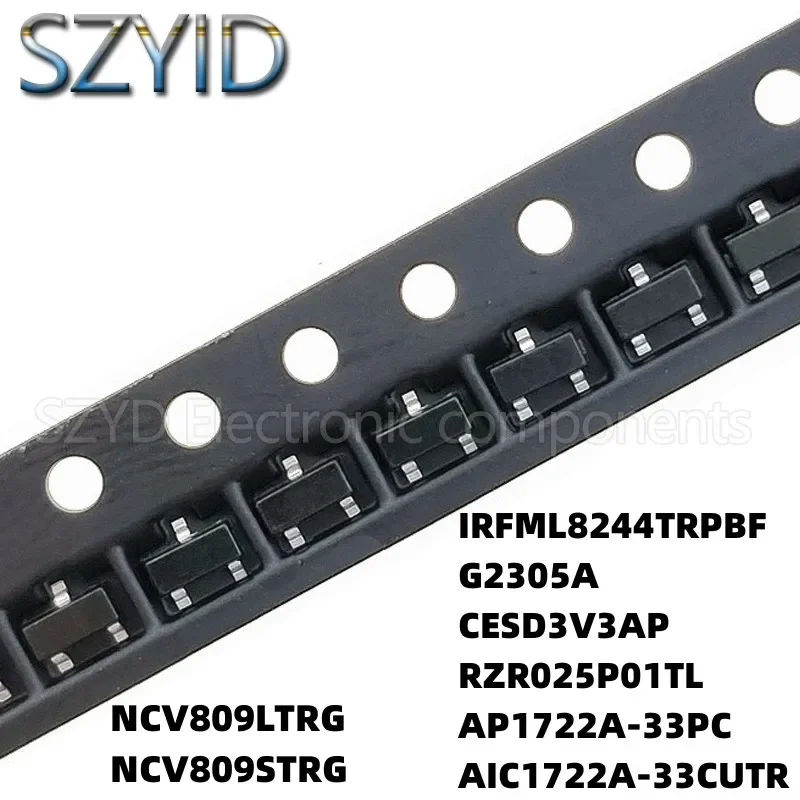 100PCS SOT23 NCV809LTRG NCV809STRG G2305A CESD3V3AP RZR025P01TL AP1722A-33PC AIC1722A-33CUTR