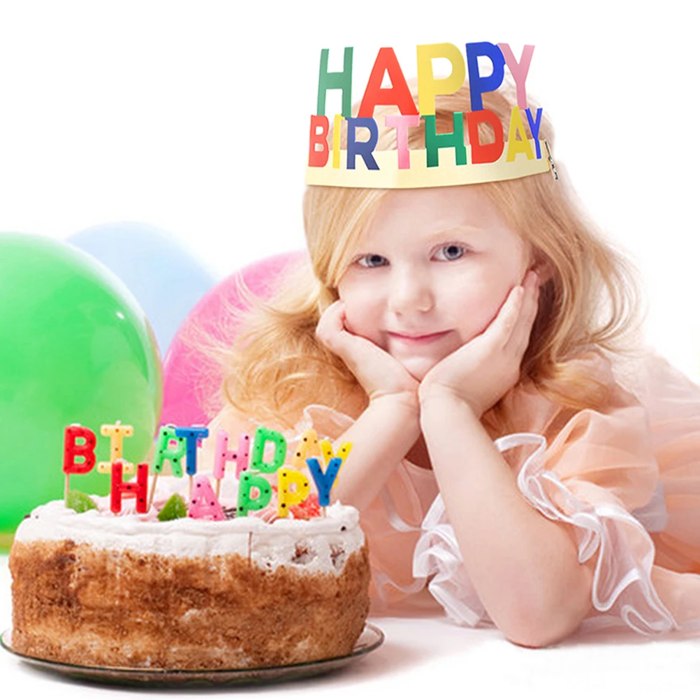 

10 Pcs Birthday Hat Headband Letter Hair Hairband Elements Children Happy Hairbands Headbands Crown